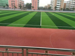 安徽亳州体育公园透气型塑胶跑道、人造草坪